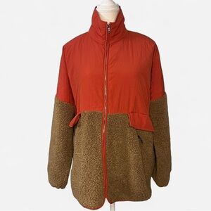 Icebird two‎ tone Teddy zip up jacket for women size S/M